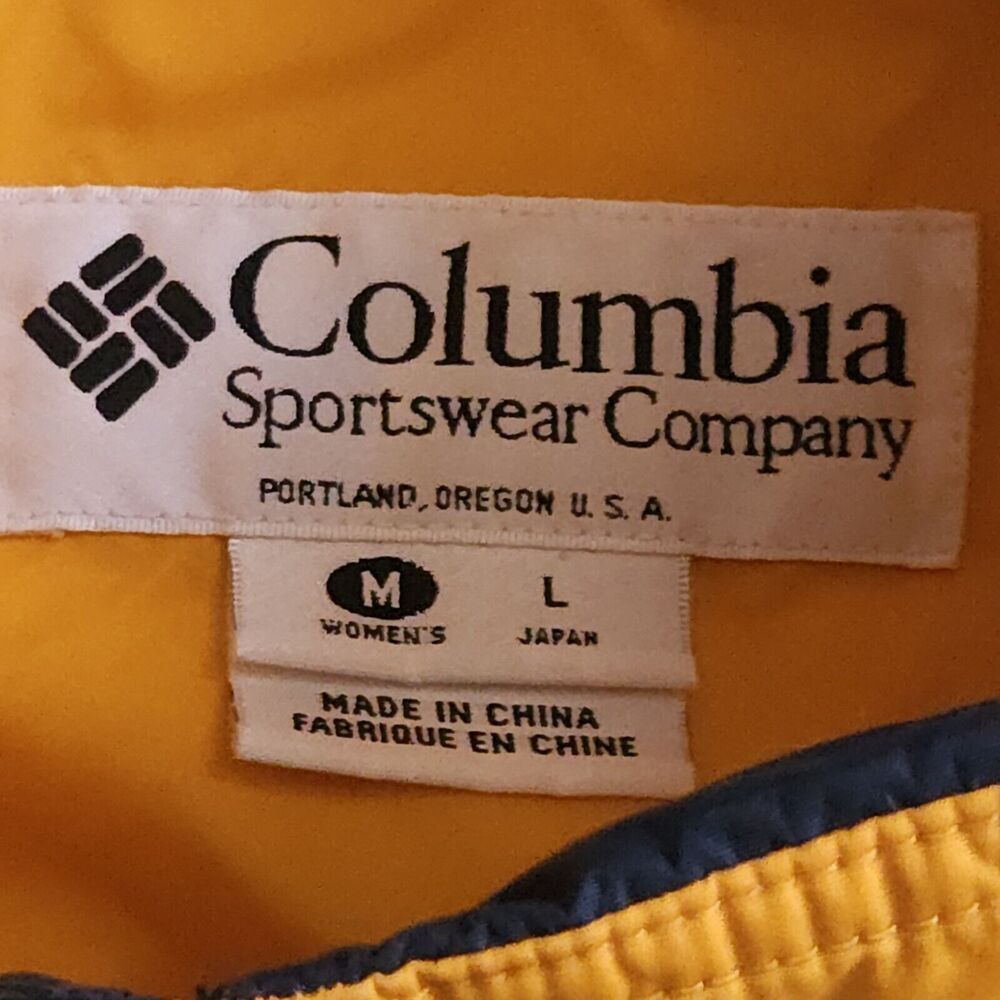 Columbia Sportswear Whirlibird Interchange Jacket Shell Yellow Orange Size L - Picture 4 of 7